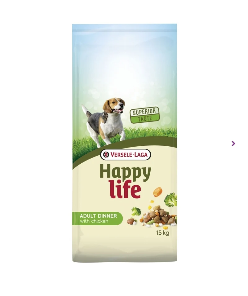 Happy Life Adult Dinner Comida para Perros con Pollo 15 kg - Versele Laga