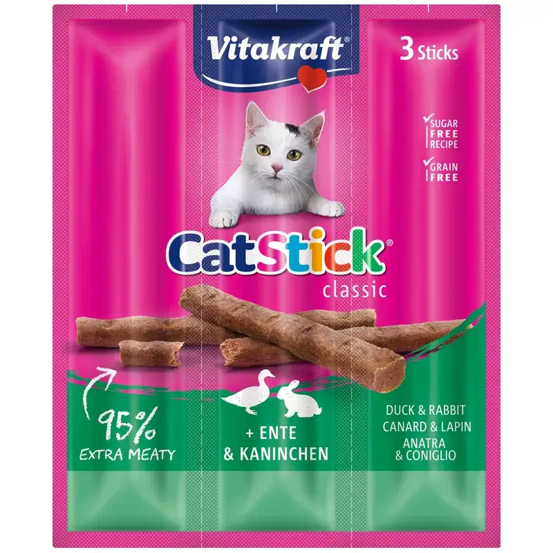 Vitakraft Cat Stick Mini Duck and Rabbit 20x3 units