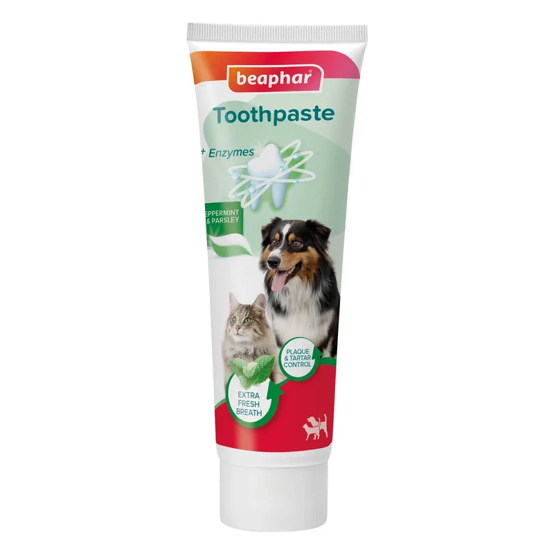 Beaphar Menta e Salsa Pasta de Dentes para Cães e Gatos, 100 g