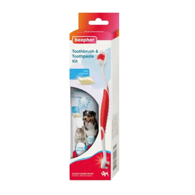 Pasta de dentes + escova de dentes Beaphar Pet Dental Pack