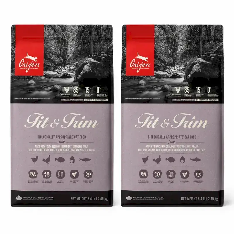 Orijen Feline Adult Fit Trim 5,4 Kg Pienso Para Gatos , pack 2