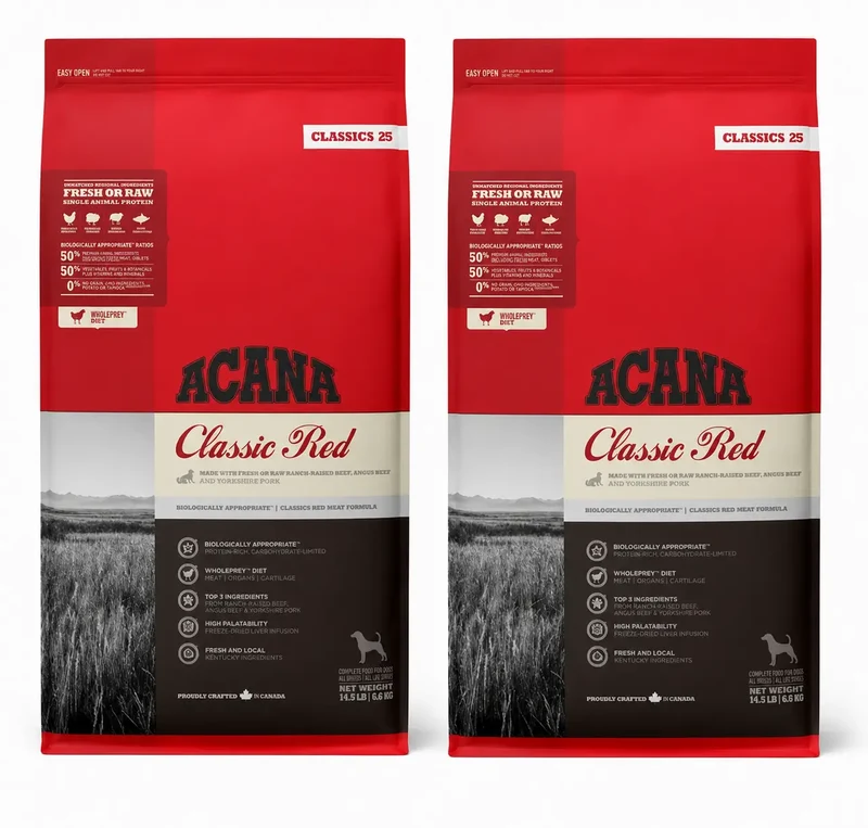 Acana Canine Adult Classics Red 14,5 Kg Pienso Para Perros , pack 2