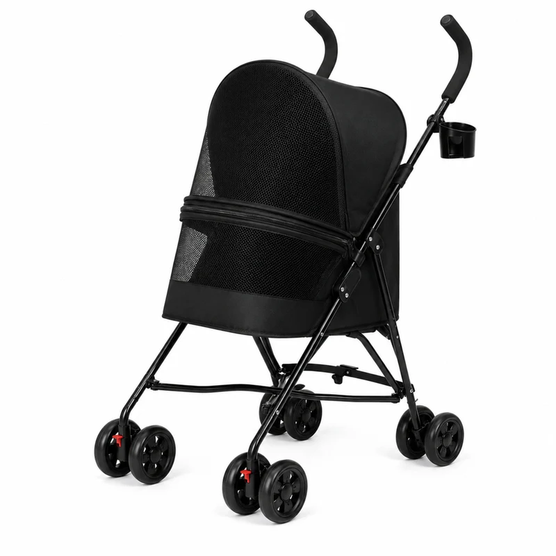 Carrito Plegable Para Mascotas Nyana Pets | Ventanas De Malla | Carro Para Perro O Gato | Transportin Para Hasta 10 Kg