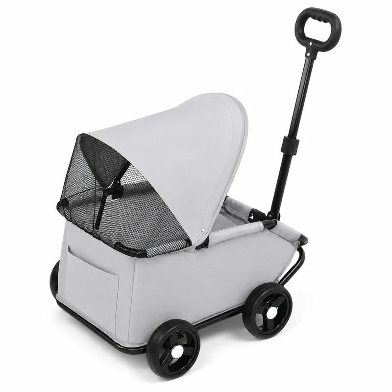 Carrito Plegable Mascotas 83x54x45cm Nyana Pets | Carro Para Perro O Gato | Transportin Perro | Capota Transpirable