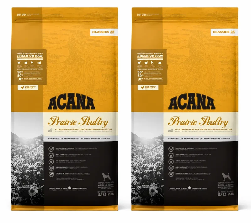 Acana Canine Adult Classics Prairie Poultry 9,7 Kg Alimento para cães , embalagem 2
