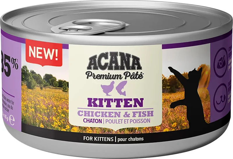 Acana Feline Premium Pate Kitten 24X85Grs wet cat food