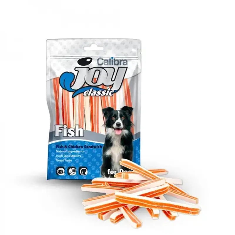 Calibra Joy Dog Sanduíche Clássica de Peixe e Frango, 250 g