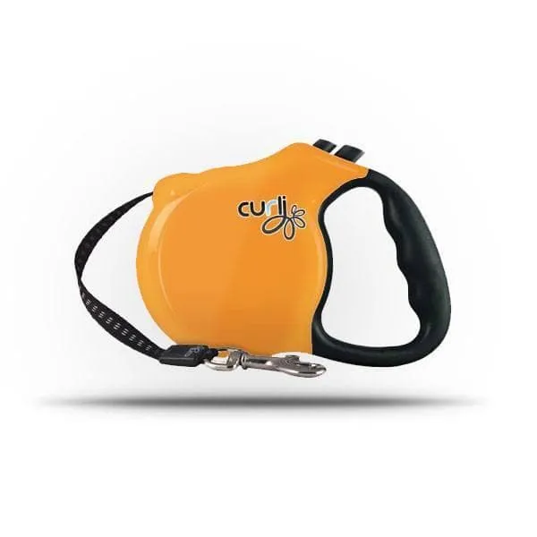Curli Retractable Leash Orange 5m - Correa Retráctil Naranja de 5m