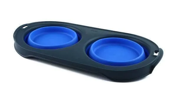 Plato Doble Colapsable Azul - DEXAS® Mass Petware