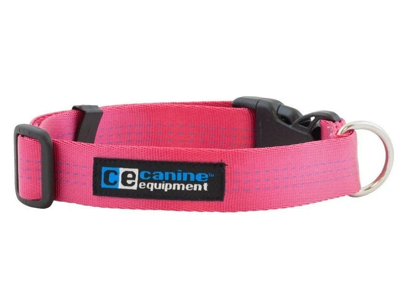 Collar para Perro Clip Collar Rosa - Technika Quick Release de Tejido Tubular