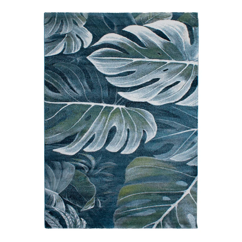 Tapete multicolor verde y azul con diseño floral de estilo moderno (Las Chicas Que Pintan 76117-030)