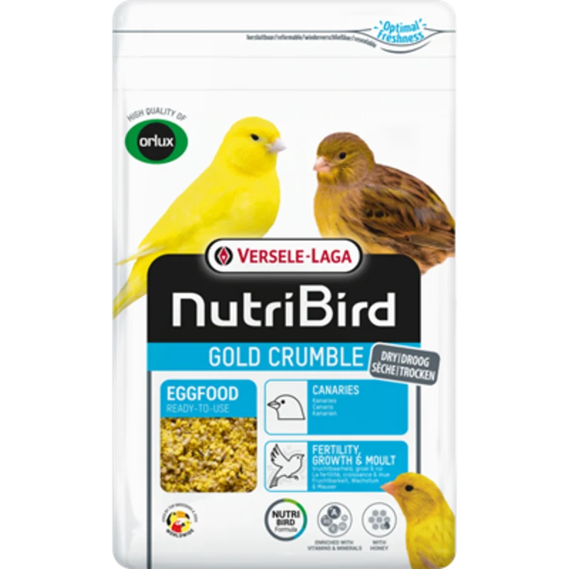 Nutribird Gold Crumble Canarios 1 kg (con cierre de cremallera)