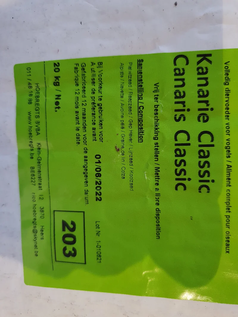 Canary Classic - Bolsa 20kg - Comida para pájaros