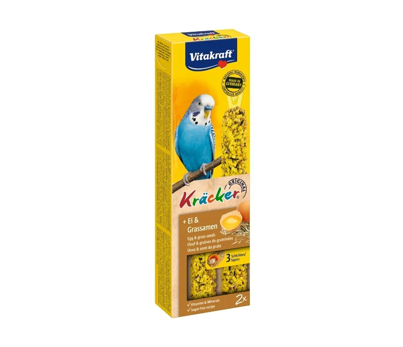 Vitakraft Kräcker huevo de periquito y semilla de hierba, 2 piezas