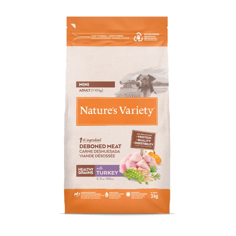 Nature'S Variety Ração para Cães, Mini, com Peru, Natural, 3 kg