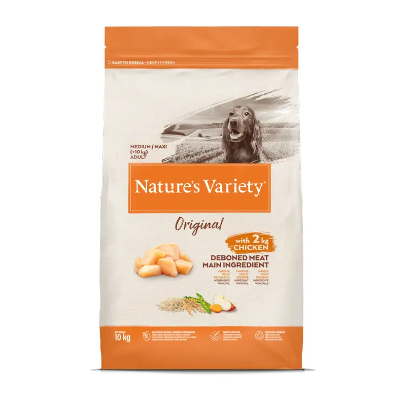 Nature'S Variety Pienso Para Perros, Medium, Con Pollo, Natural, 10 kg