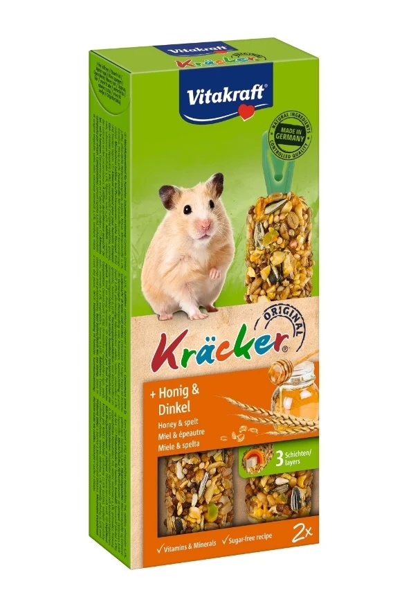 Hámster Vitakraft Kräcker con miel y espelta