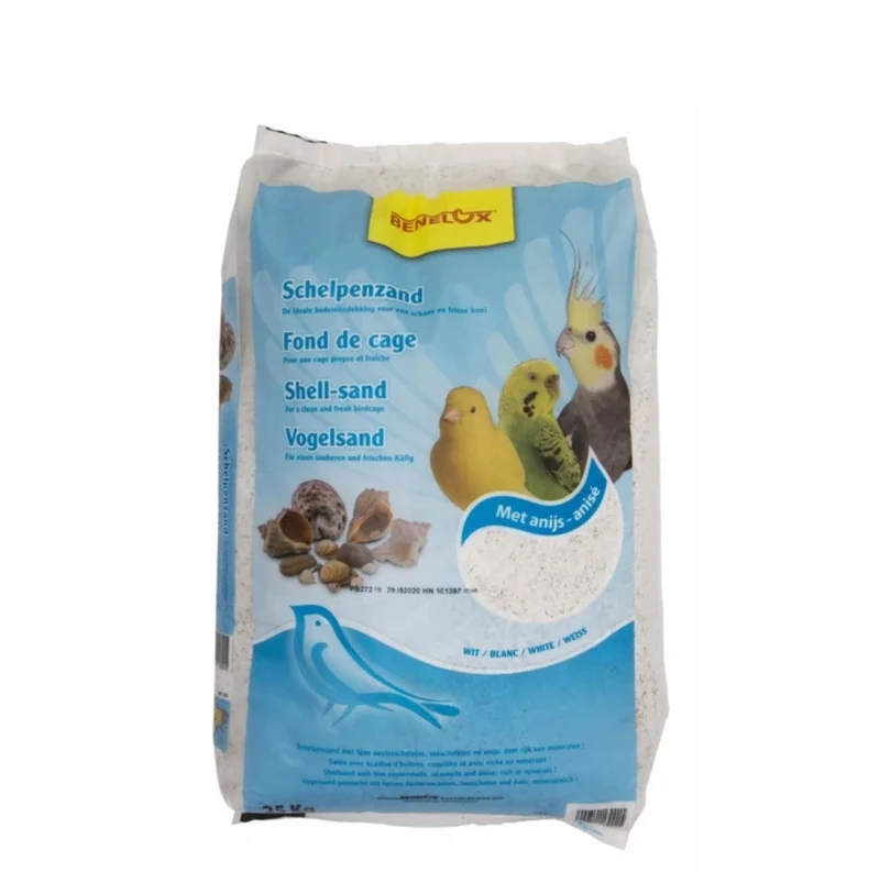 Conchas blancas 🐚 arena con anís 25 kg - Benelux