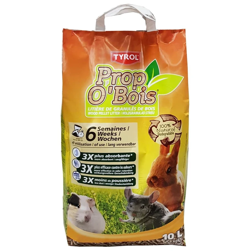 Pellets de madera Prop'Bois para cubrir el suelo del Tirol, 10 l