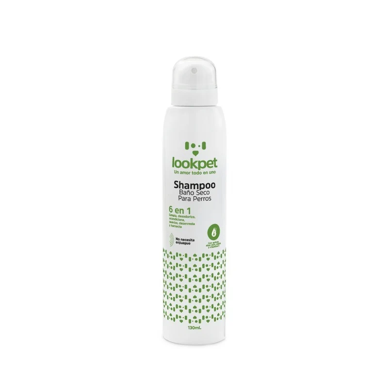 Baño Seco Lookpet 6 en 1 x 130 Ml para Perros
