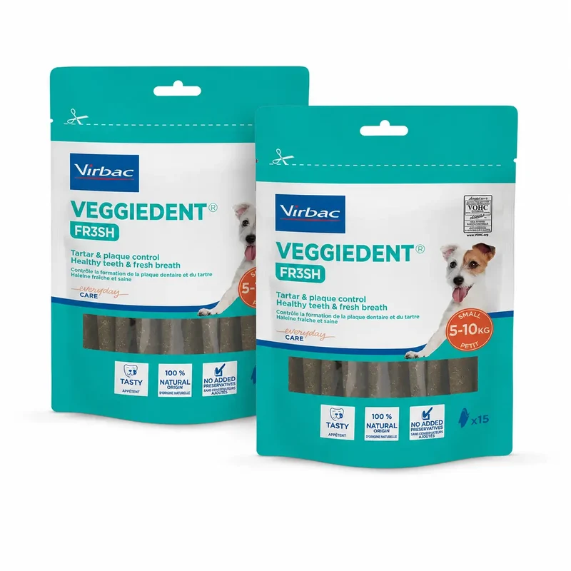 Virbac Veggiedent Fr3sh S, Dental Snacks For Small Breed Dogs, Pack 2 units