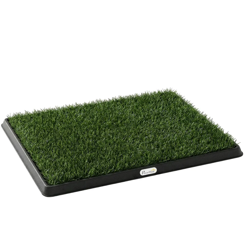 Pawhut Inodoro Para Perros Con Césped Artificial Bandeja Y Drenaje 63x50,5 Cm