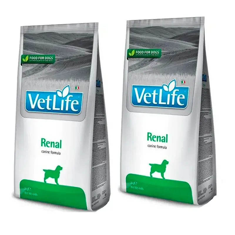 Alimento para cães Farmina Vet Life Dog Renal, embalagem 2 x 12Kg