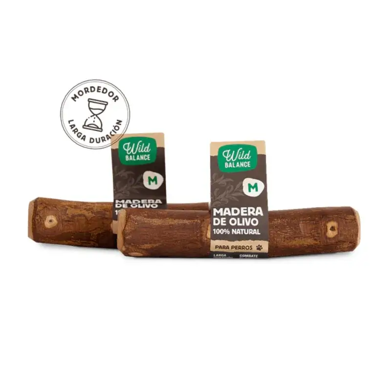 Wild Balance Madera de Olivo M Mordedor Natural para Perros