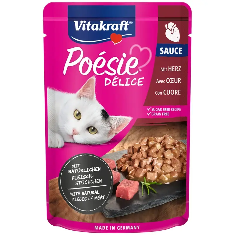 Vitakraft Poésie Delisauce Embalagem em forma de coração 23x85 g
