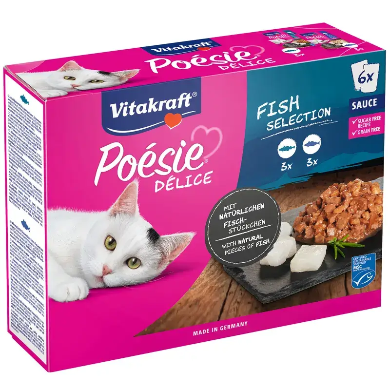 Vitakraft Poésie Delisauce Multipack Peixe 6x85g