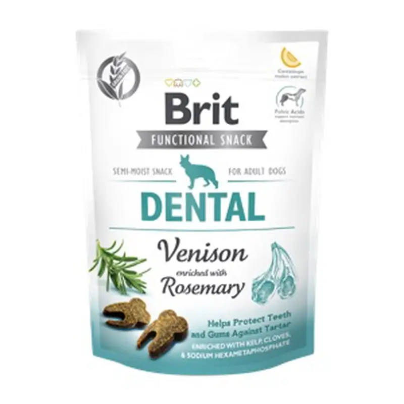 Brit Care Snacks Dentais para Cães com Sabor a Veado 10x150g