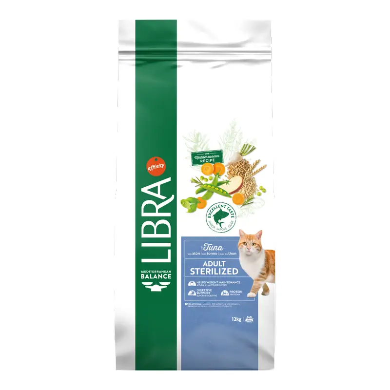 Libra Pienso Para Gatos, Con Pescado, Premium, 12 kg