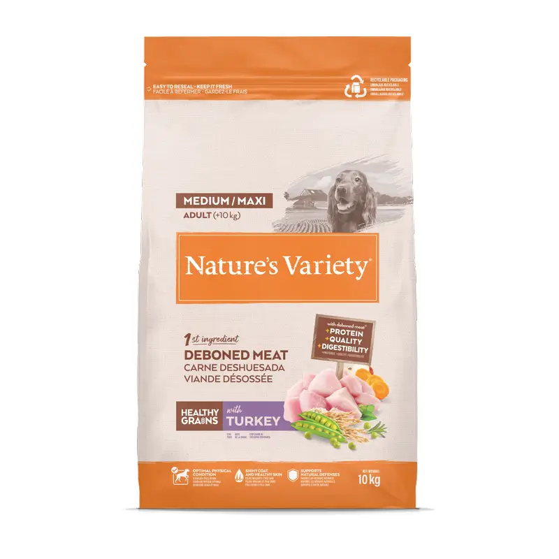 Nature'S Variety Pienso Para Perros, Medium, Con Pavo, Natural, 10 kg