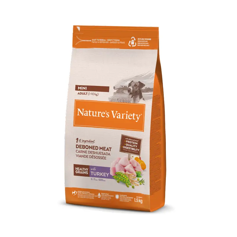 Nature'S Variety Pienso Para Perros, Mini, Con Pavo, Natural, 1,5 kg