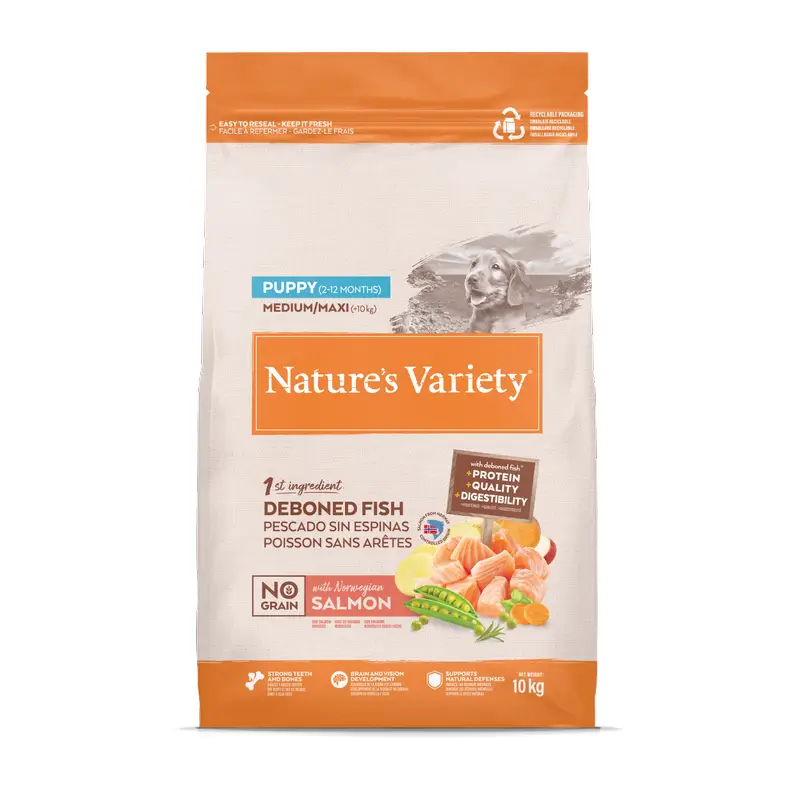 Nature'S Variety Pienso Para Perros, Medium, Con Salmón Atlántico, Natural, 10 kg
