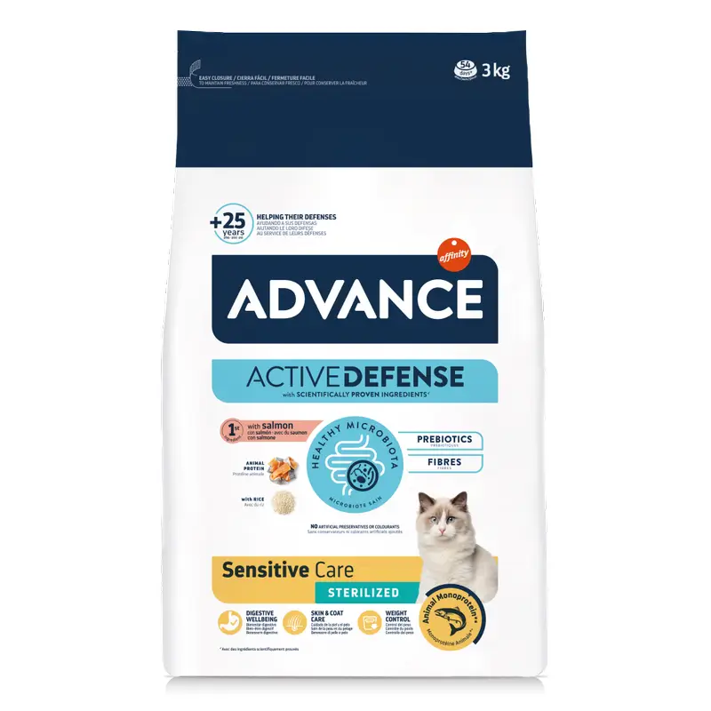 Advance Pienso Para Gatos, Con Salmón, Superpremium, 3 kg