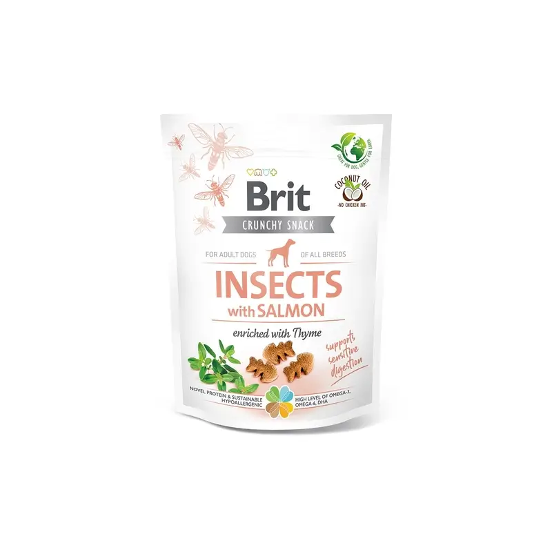 Brit Care Dog Crunchy Insectos Salmón 6x200gr
