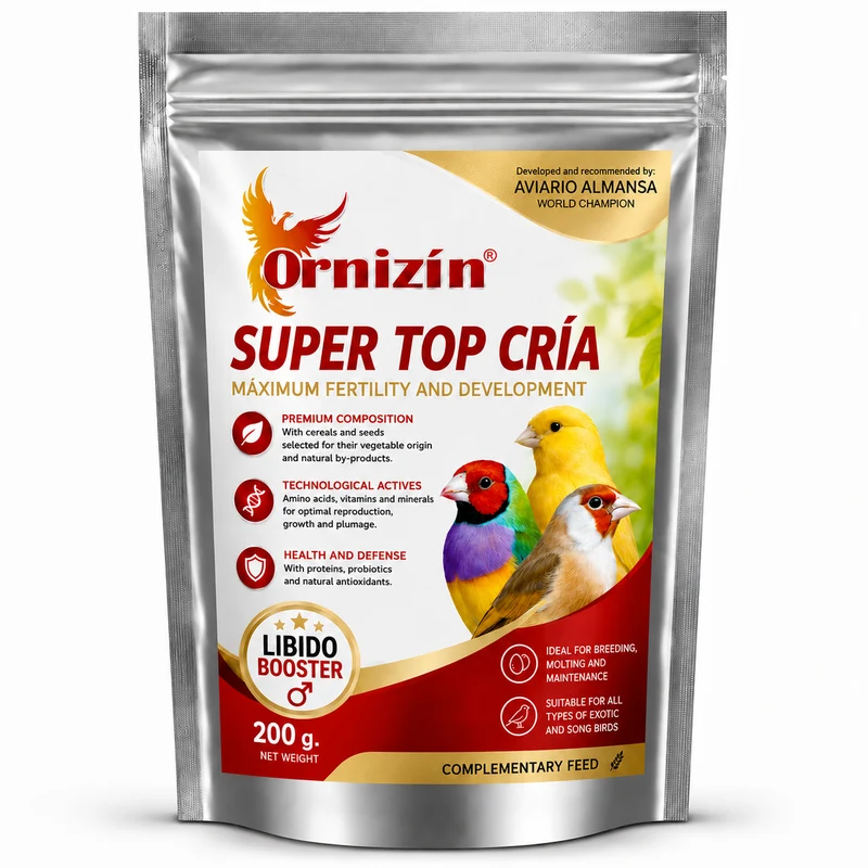 Super Top Cría Fringillidi 200g - Acondicionamiento y fertilidad - Potenciador de la libido - Ornizìn