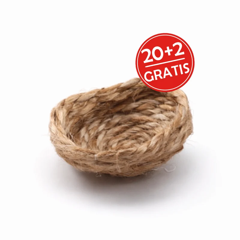20+2 nidos de sisal de 9 cm GRATIS