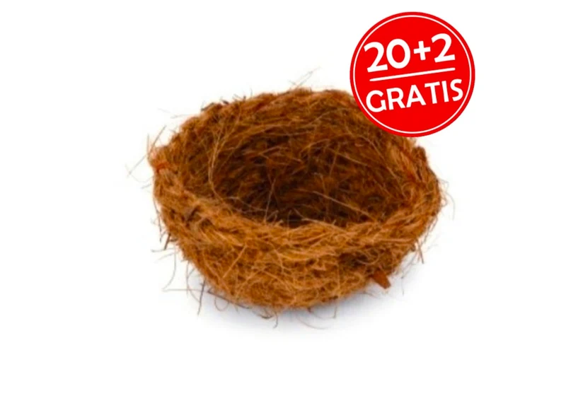 20+2 nidos de coco gratis de 9 cm