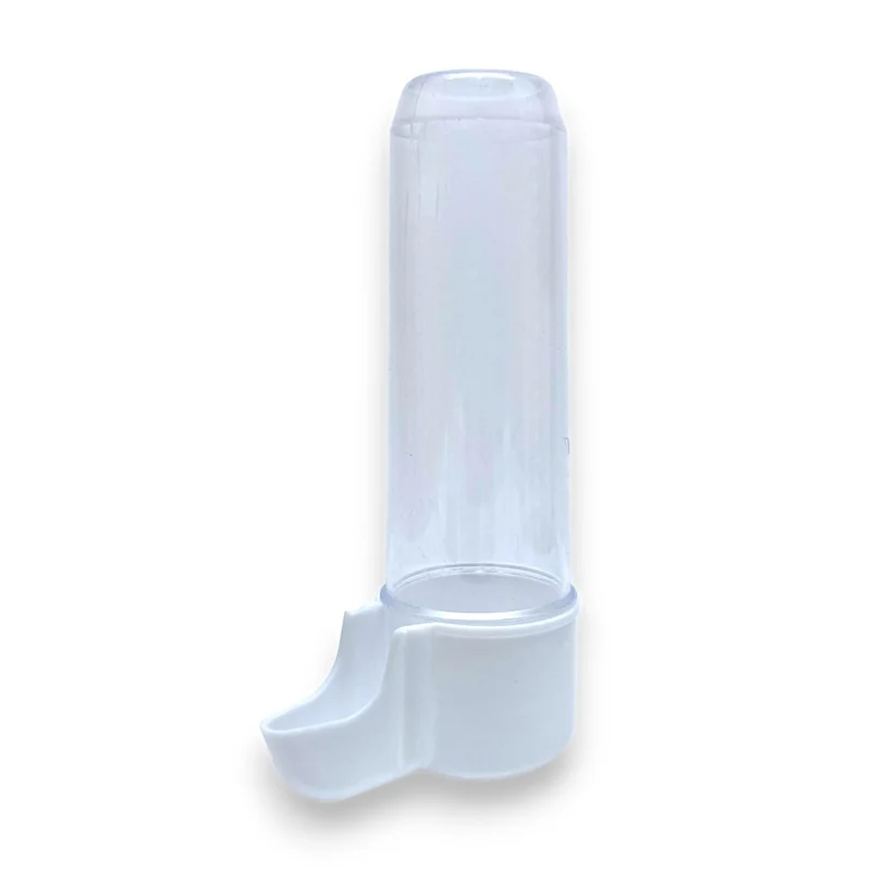 Fuente de agua potable de base baja de 100 cc (Fuente ECO n.º 2), blanca/transparente, 100 ml.