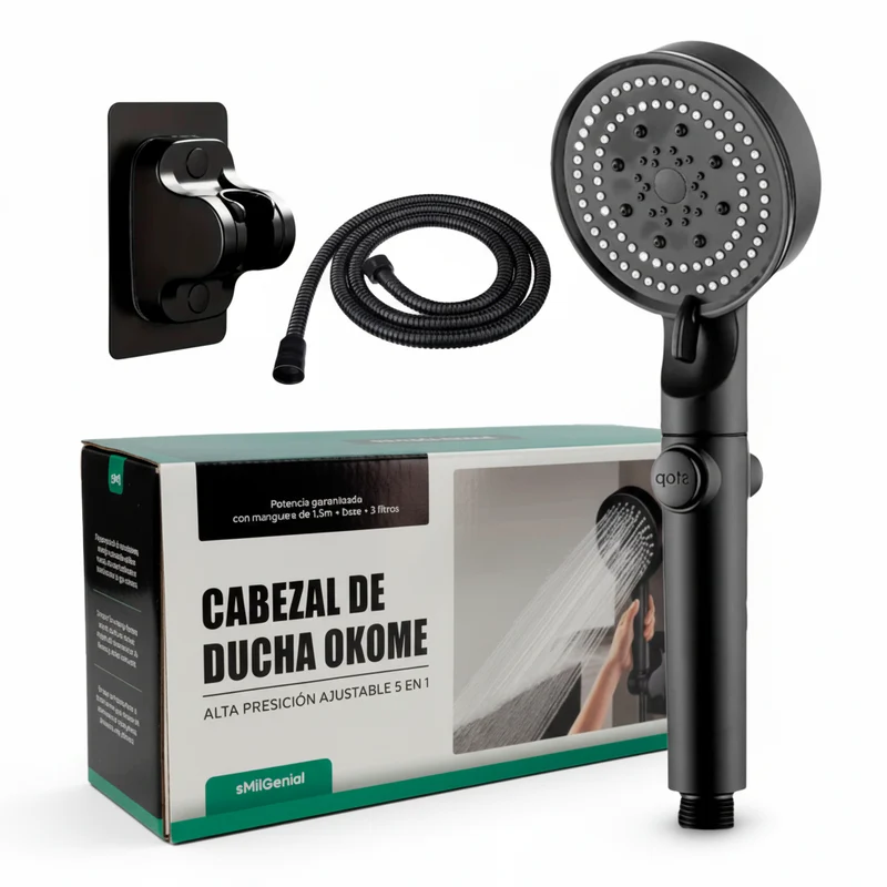 Cabezal de Ducha Okome 5 en 1 Marca MilGenial