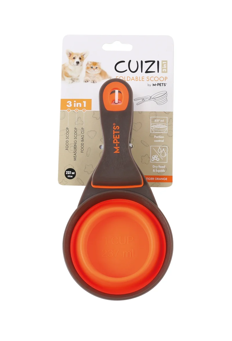 Cuchara Medidora Plegable 3 en 1 CUIZI para Alimento de Mascotas | M‑PETS®