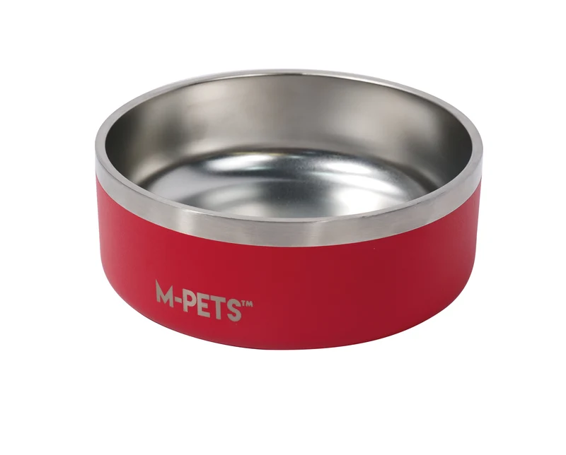 Bowl de Acero Inoxidable Doble Pared ESKIMO Rojo para Perros y Gatos | M‑PETS®