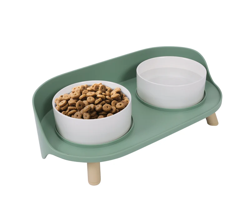 Plato Doble Elevado de Cerámica ALTITUDE para Perros y Gatos | M‑PETS®