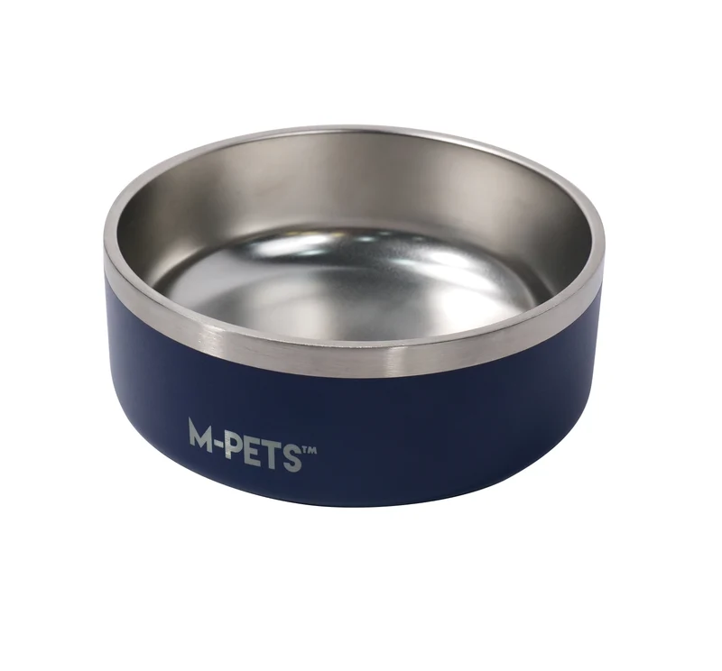 Bowl de Acero Inoxidable Doble Pared ESKIMO Azul para Perros y Gatos | M‑PETS®