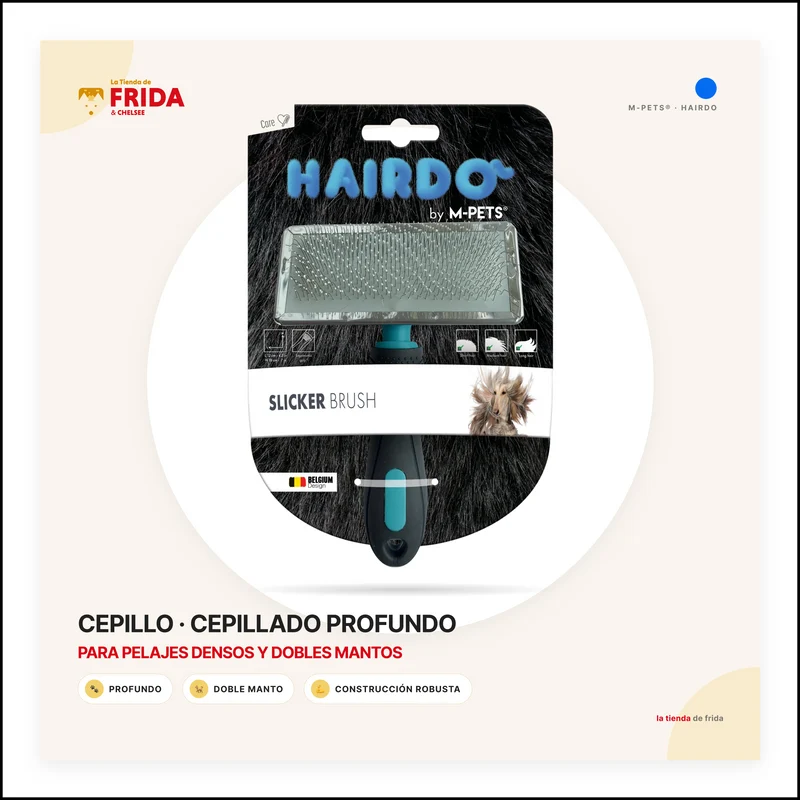 Cepillo Slicker Rectangular HAIRDO para Perros | M‑PETS®
