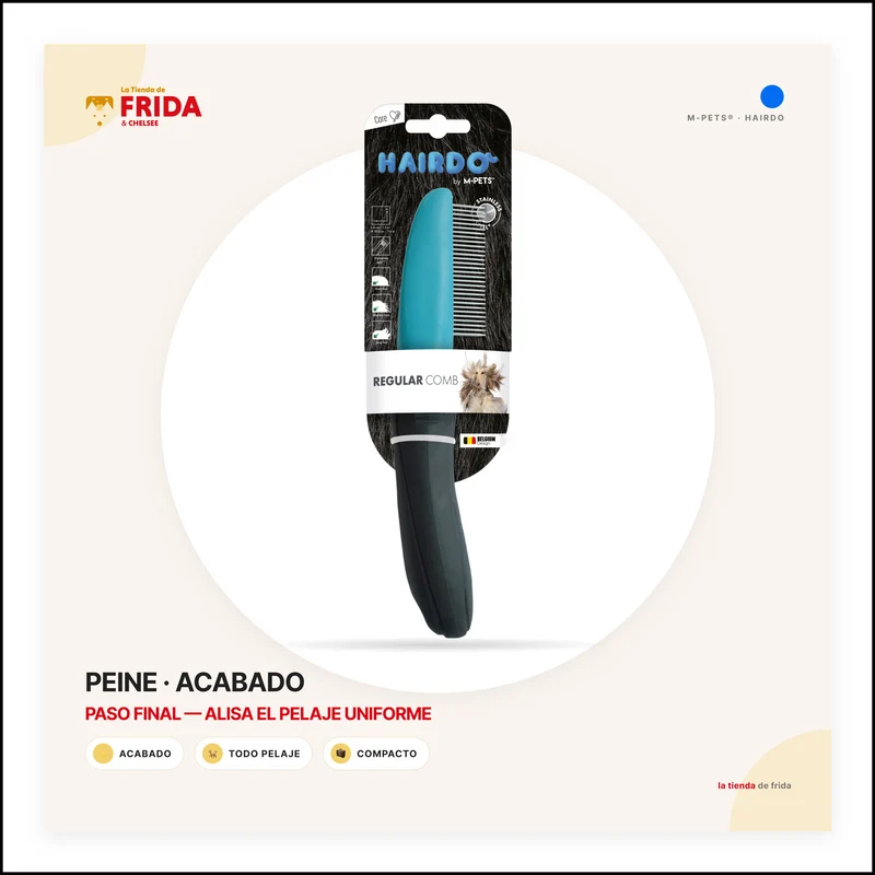 Peine Regular de Acero Inoxidable HAIRDO para Perros | M‑PETS®