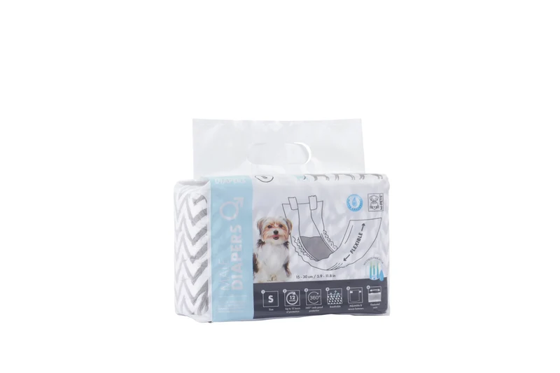 Pañales Desechables para Perro Macho con Indicador de Humedad – Faja Envolvente (Belly Band) | M‑PETS®