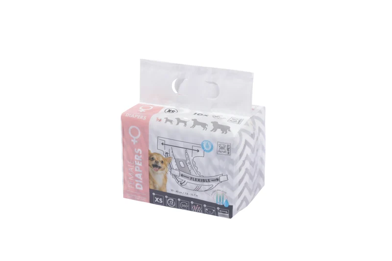 Pañales Desechables para Hembra con Indicador de Humedad – Tipo Calzón con Orificio para Cola | M‑PETS®